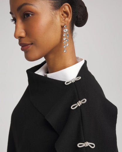 Chico's Embellished Bow Poncho