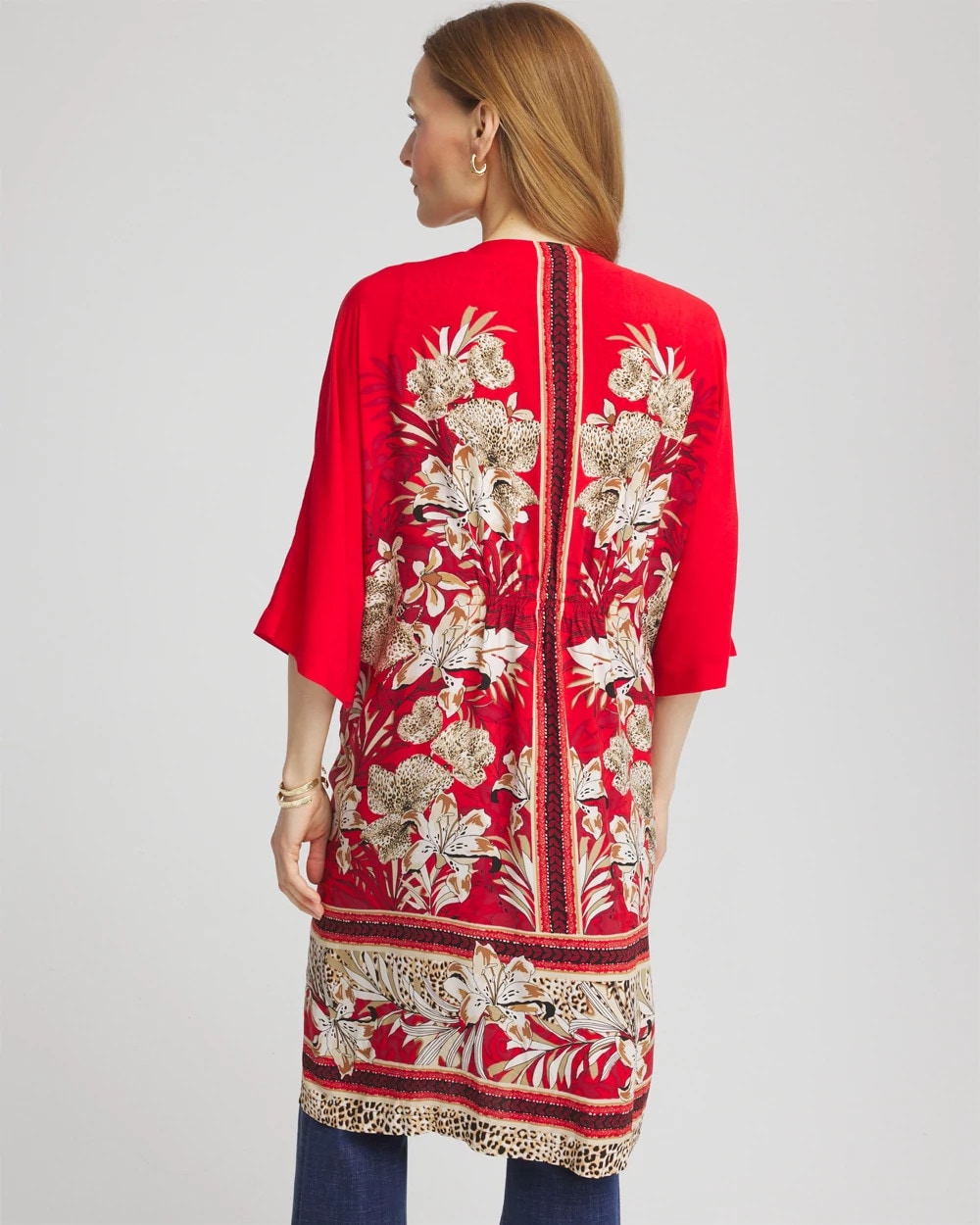 Chico's Art Nouveau Long Kimono