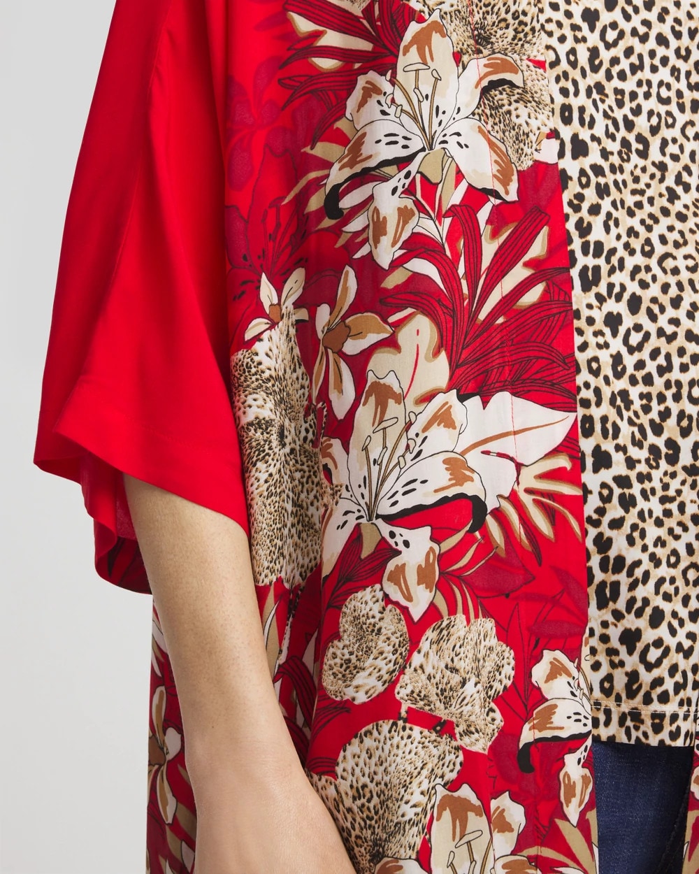 Chico's Art Nouveau Long Kimono