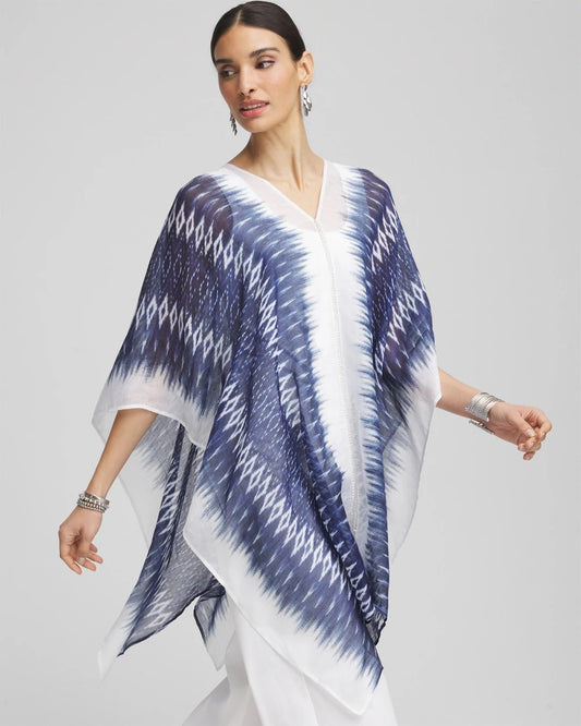 Chico's Long Embellished Linen Kaftan