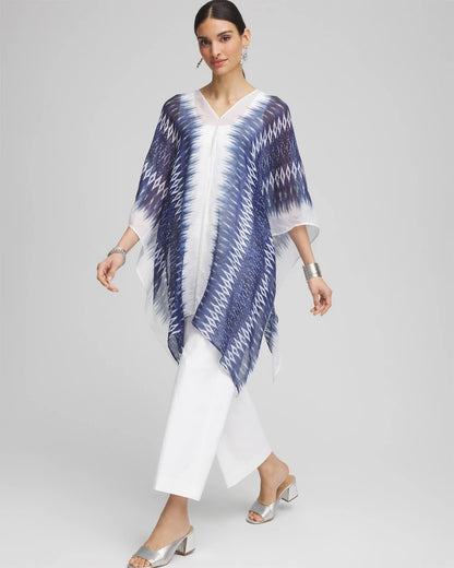 Chico's Long Embellished Linen Kaftan