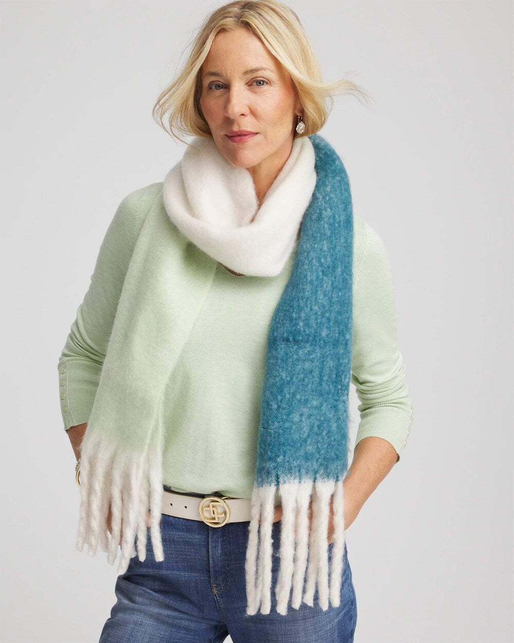Chico's Cozy Ombre Oblong Scarf