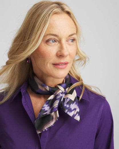 Chico's Fjord Flora Square Neckerchief Scarf