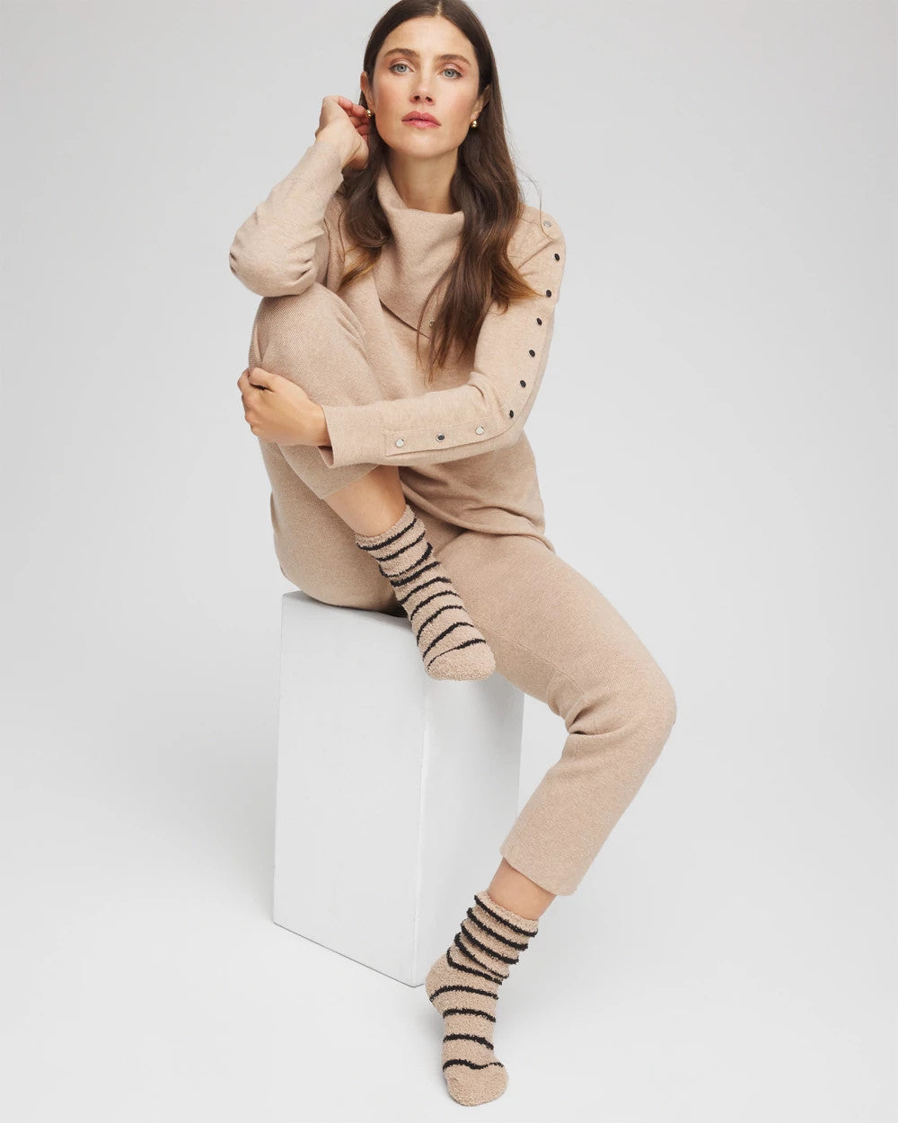 Chico's Striped Cozy Socks