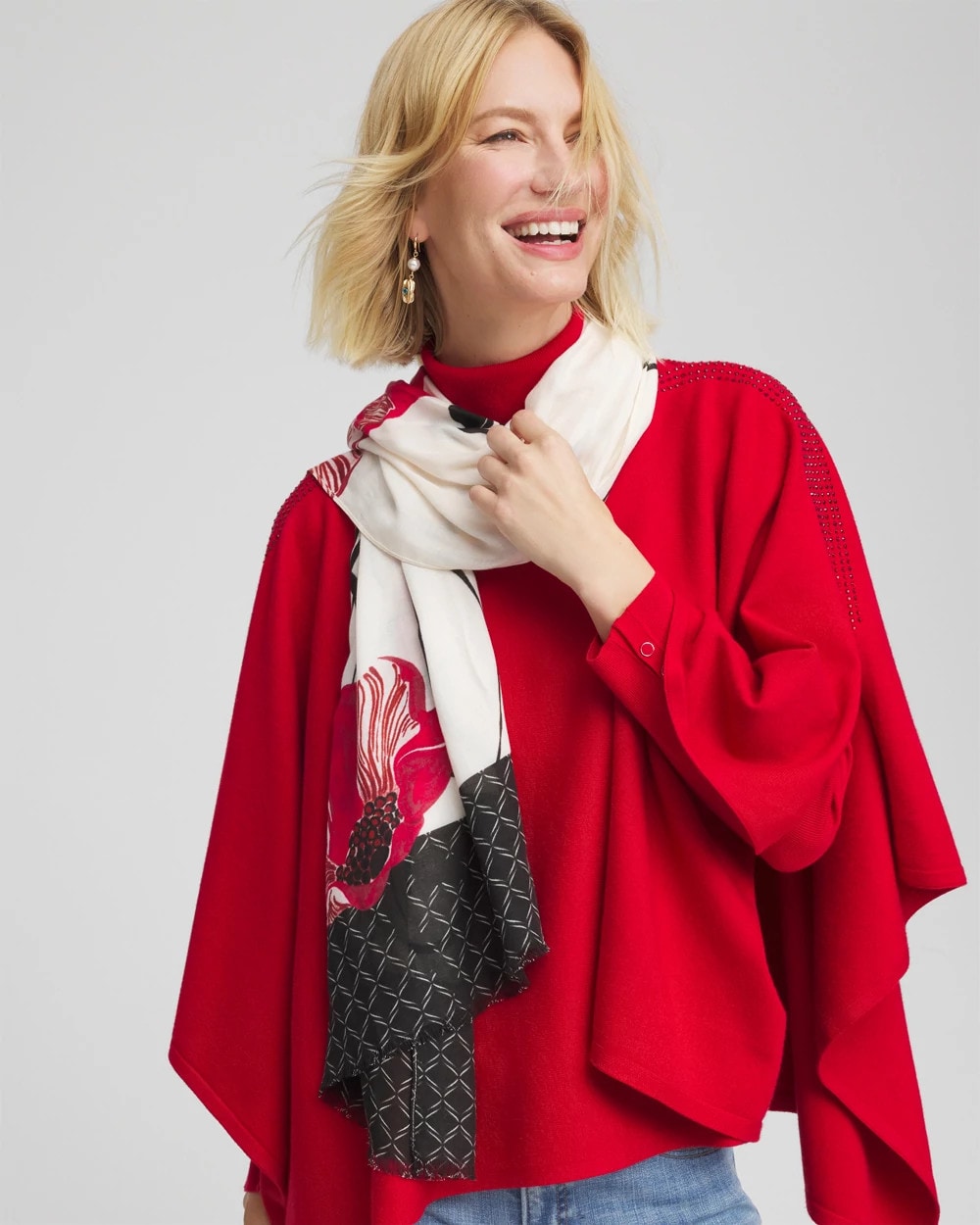 Chico's Vinstra Vine Oblong Scarf