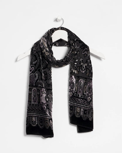 Chico's Velvet Burnout Oblong Scarf