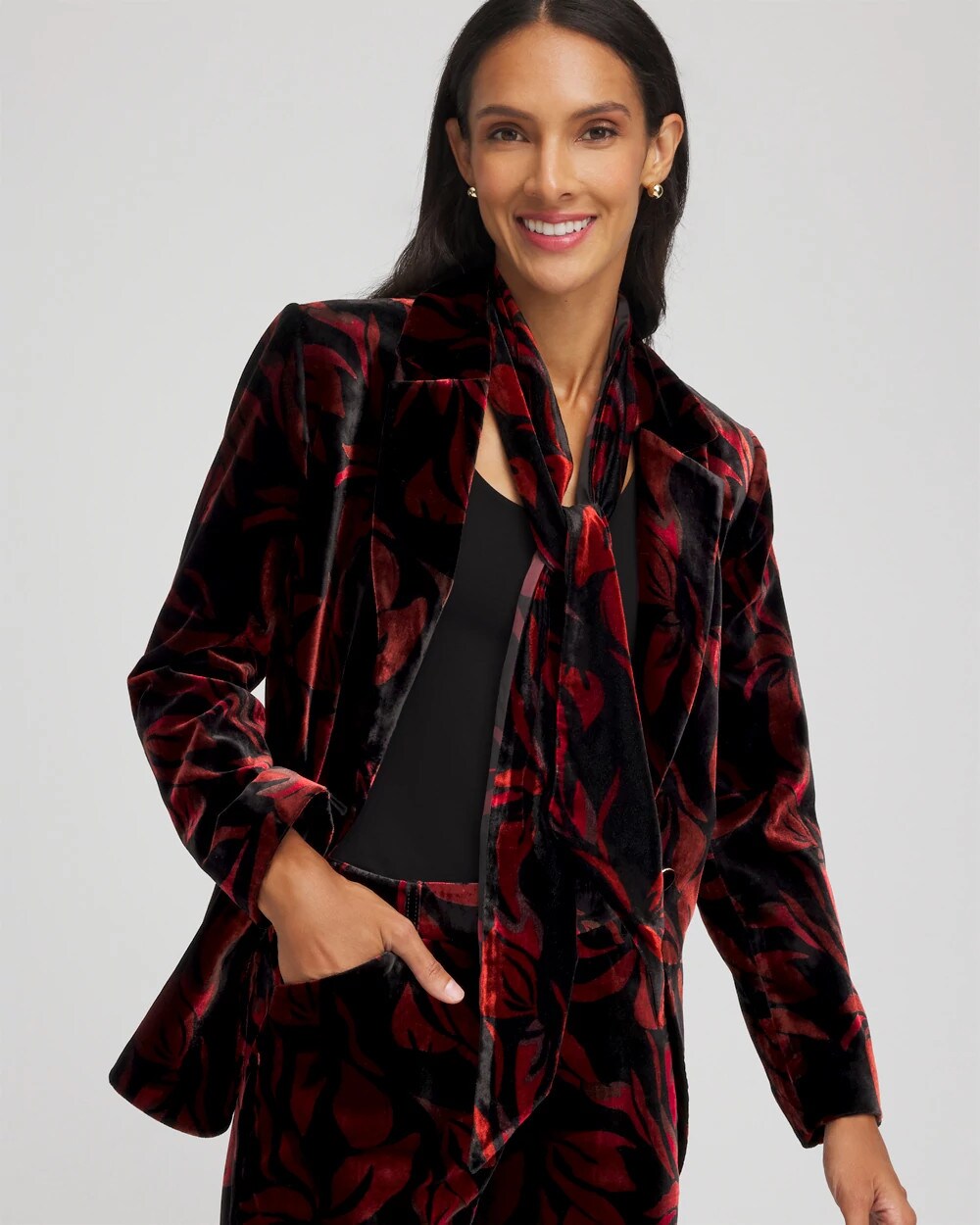 Chico's Velvet Rose Skinny Scarf