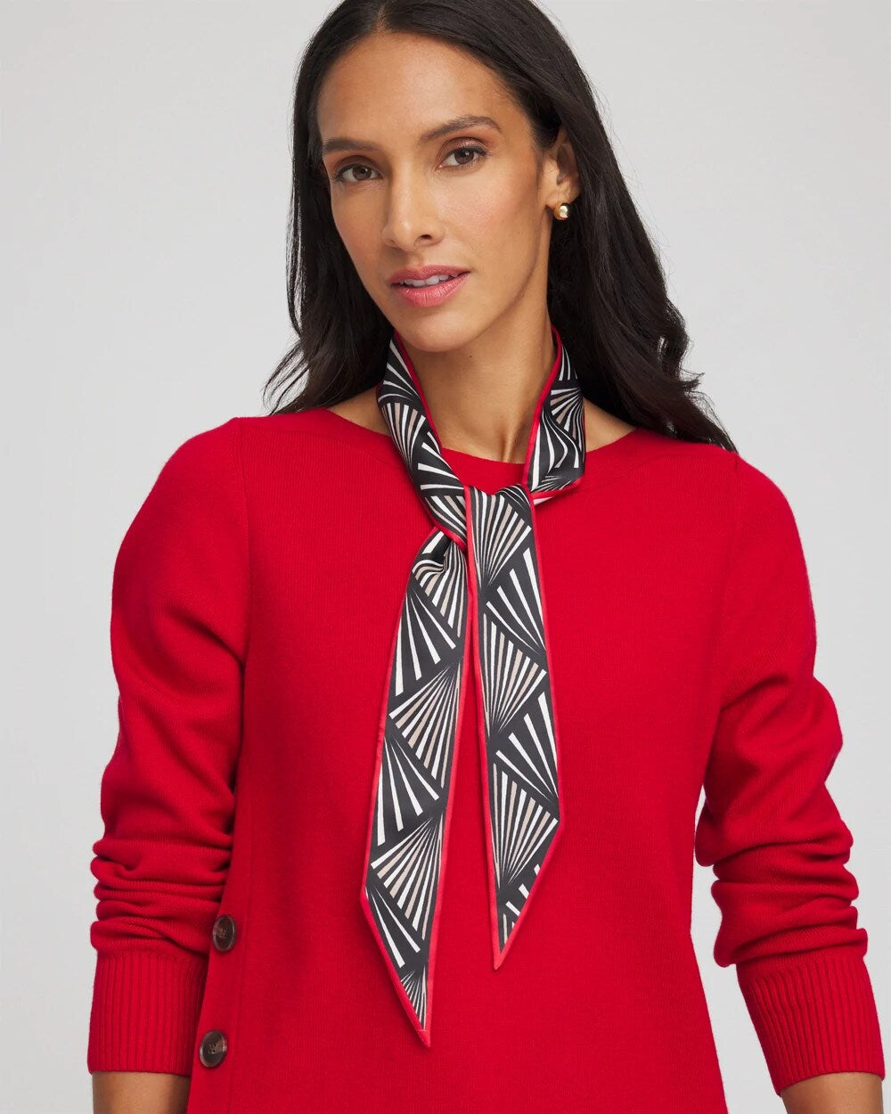 Chico's Abstract Reversible Skinny Scarf