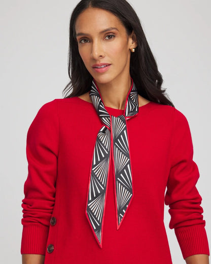 Chico's Abstract Reversible Skinny Scarf