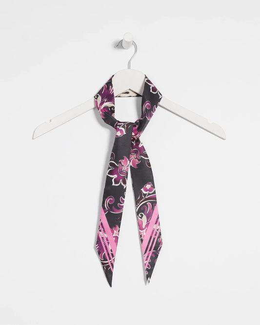 Chico's Floral Animal Print Skinny Scarf