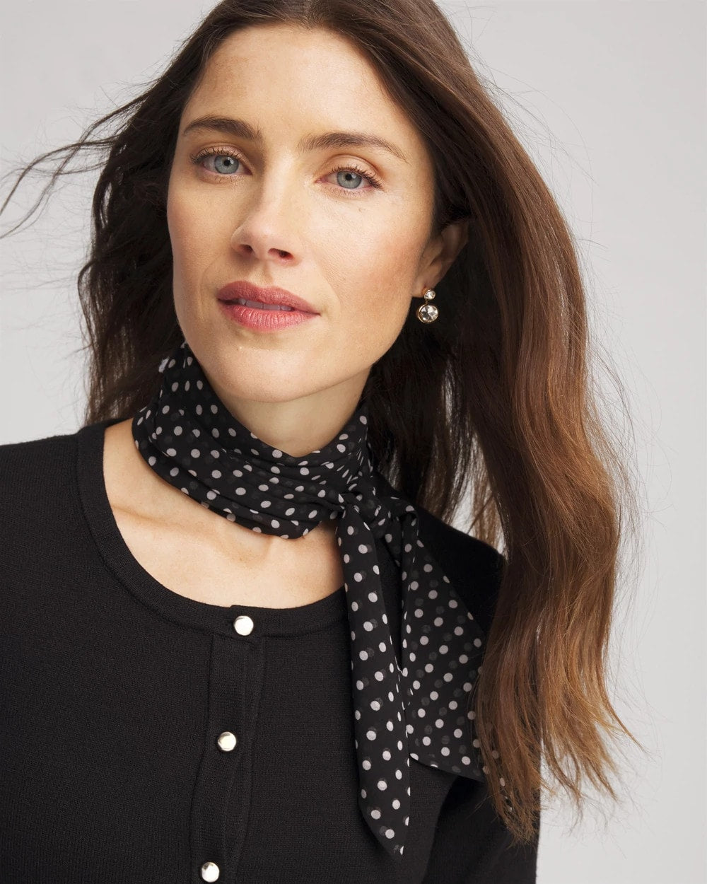 Chico's Polka Dot Skinny Scarf