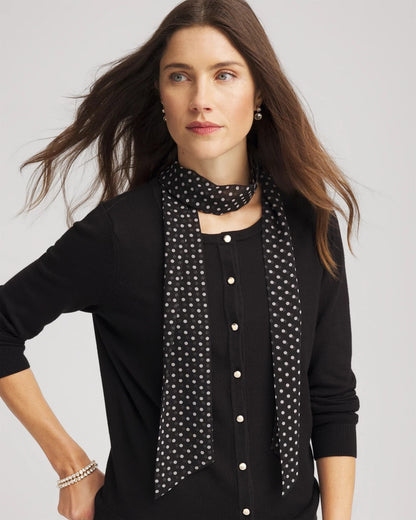Chico's Polka Dot Skinny Scarf