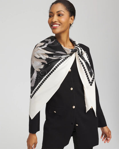 Chico's Printed Triangle Neckerchief Scarf