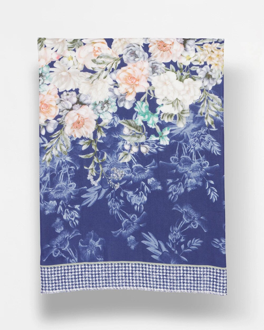 Chico's Colorblock Floral-Print Oblong Scarf