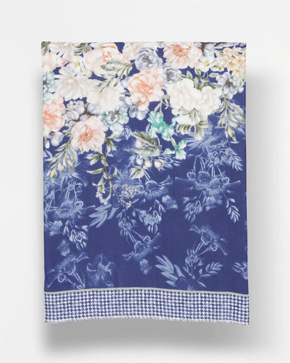 Chico's Colorblock Floral-Print Oblong Scarf