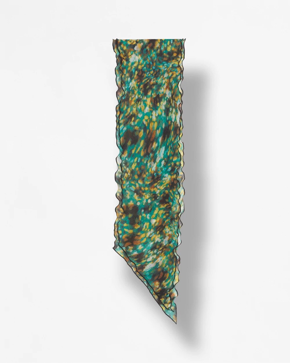 Chico's Printed Woven Ruffled Neck Scarf