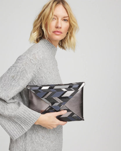 Chico's Embellished Envelope Clutch