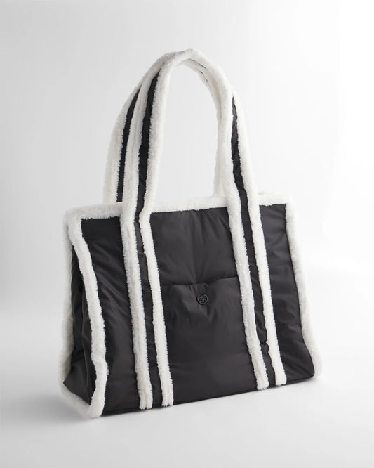 Chico's Faux Fur Sporty Tote Bag