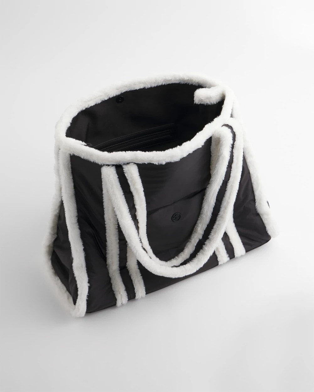 Chico's Faux Fur Sporty Tote Bag