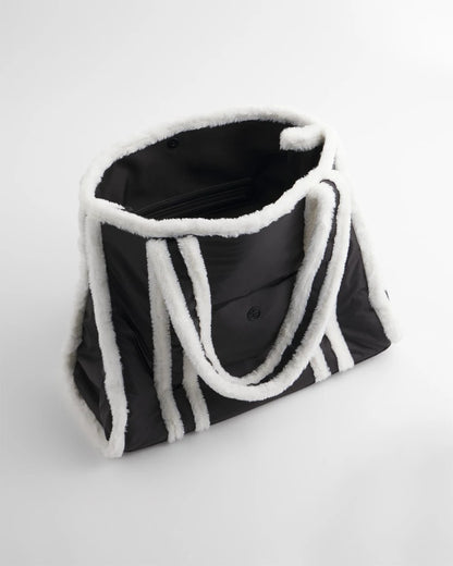 Chico's Faux Fur Sporty Tote Bag