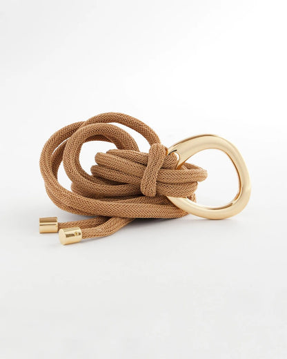 Chico's Neutral Goldtone Rope Belt