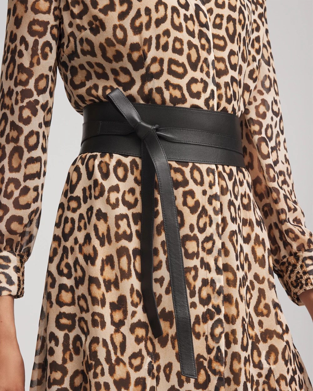 Chico's Leather Obi Belt