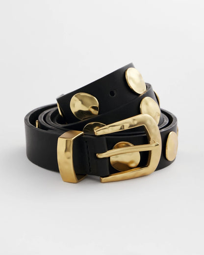 Chico's Studded Faux Leather Trouser Belt