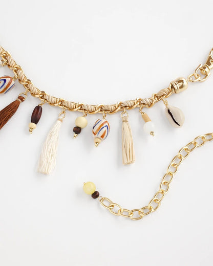 Chico's Novelty Beaded Chain Belt