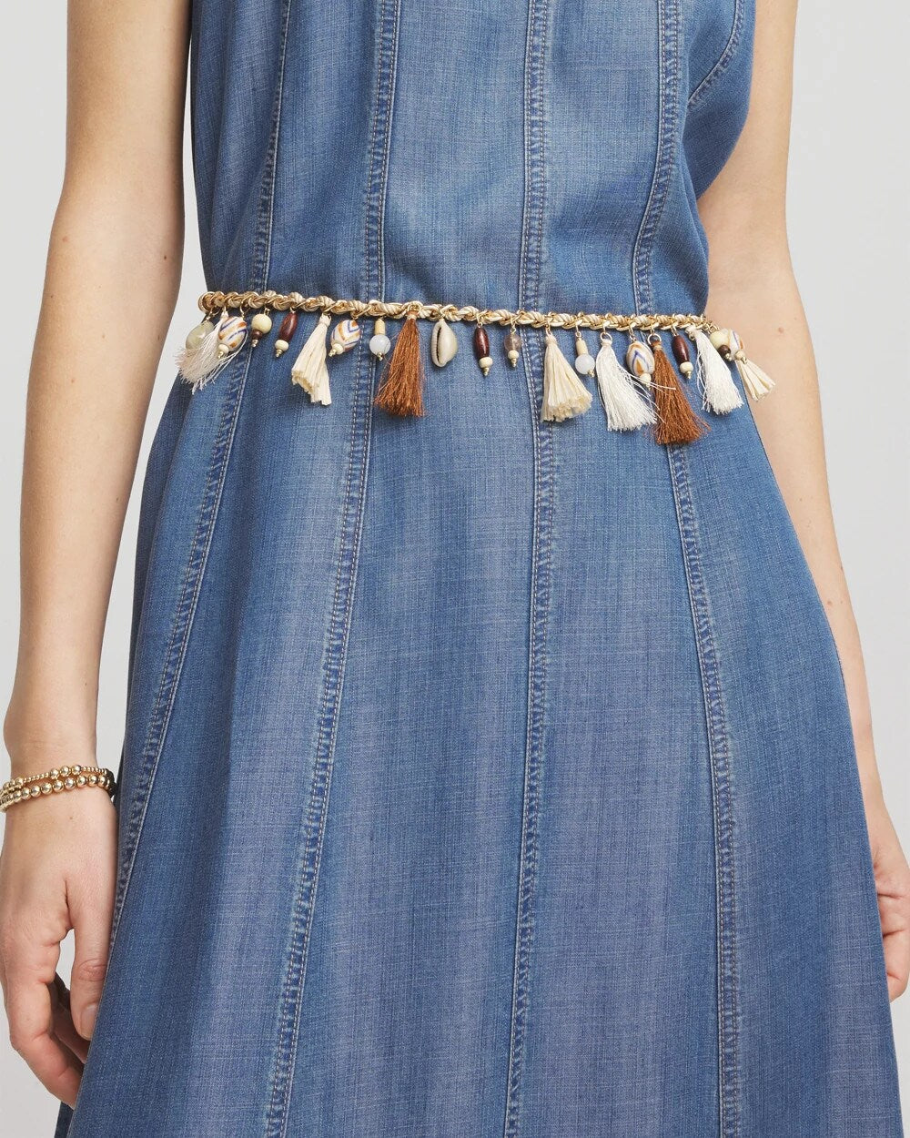 Chico's Novelty Beaded Chain Belt