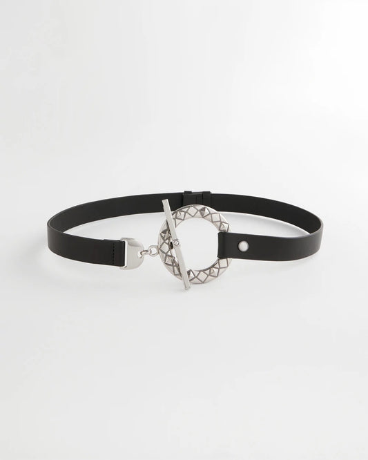 Chico's Silver Toggle Trouser Belt
