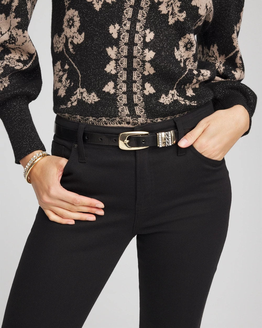 Chico's Mixed Metal Trouser Belt
