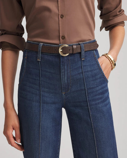 Chico's Crocodile Motif Trouser Belt