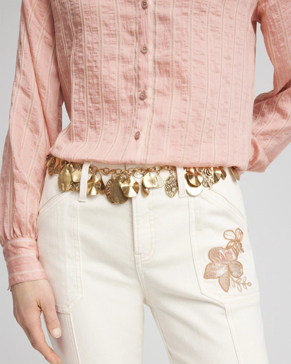Chico's Leaf Chain Belt