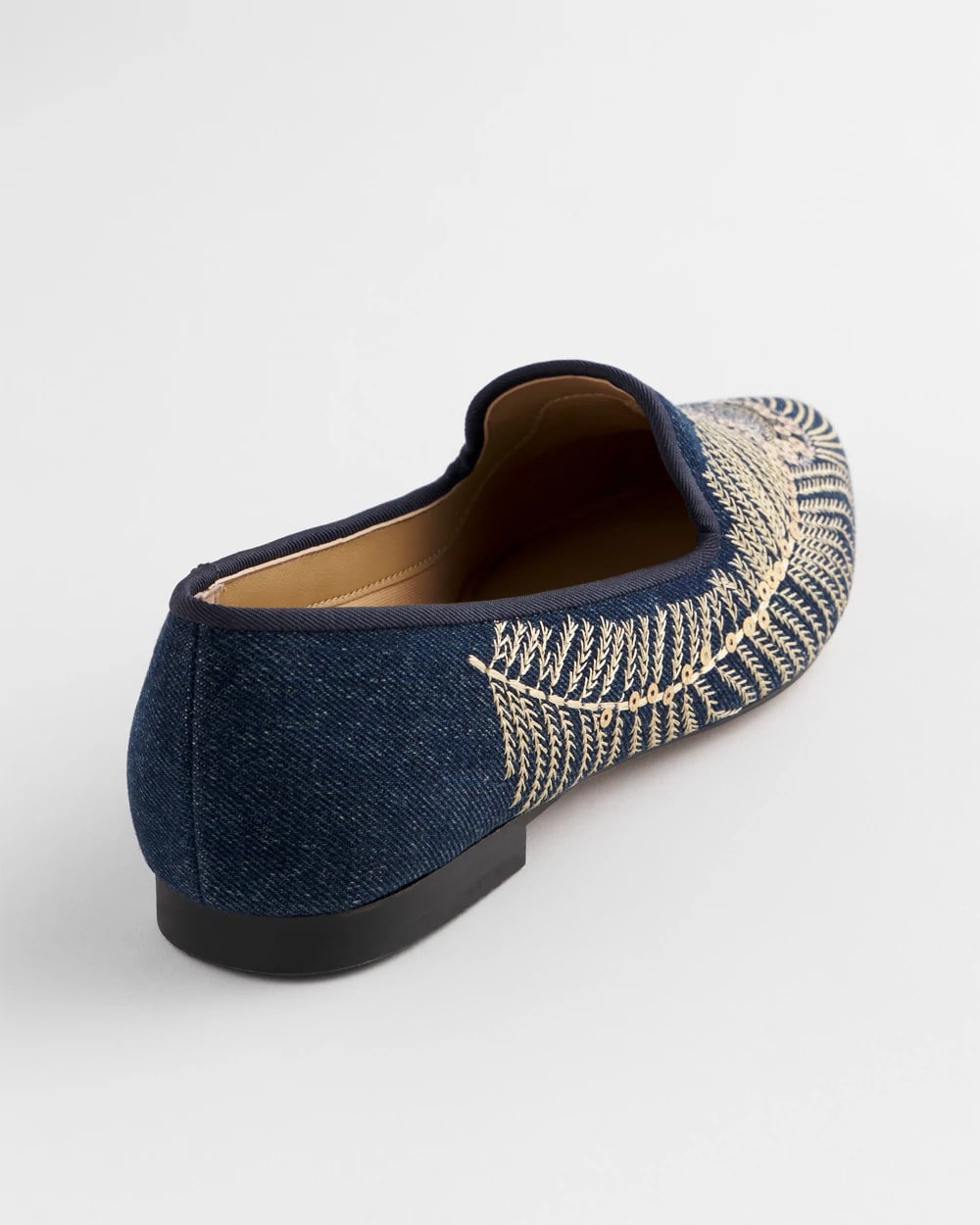 Chico's Peacock Embroidered Flats