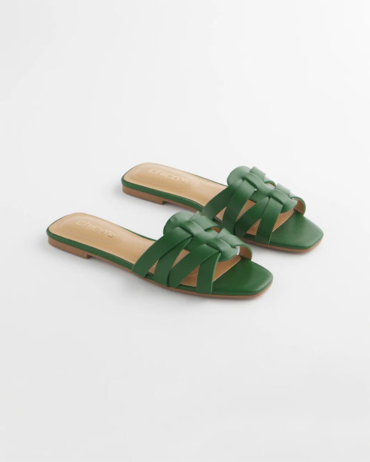 Chico's Cassidy Cross-Strap Slide Sandals