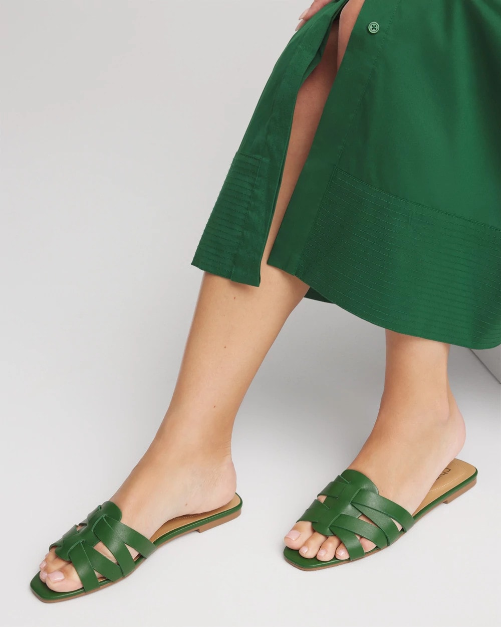 Chico's Cassidy Cross-Strap Slide Sandals