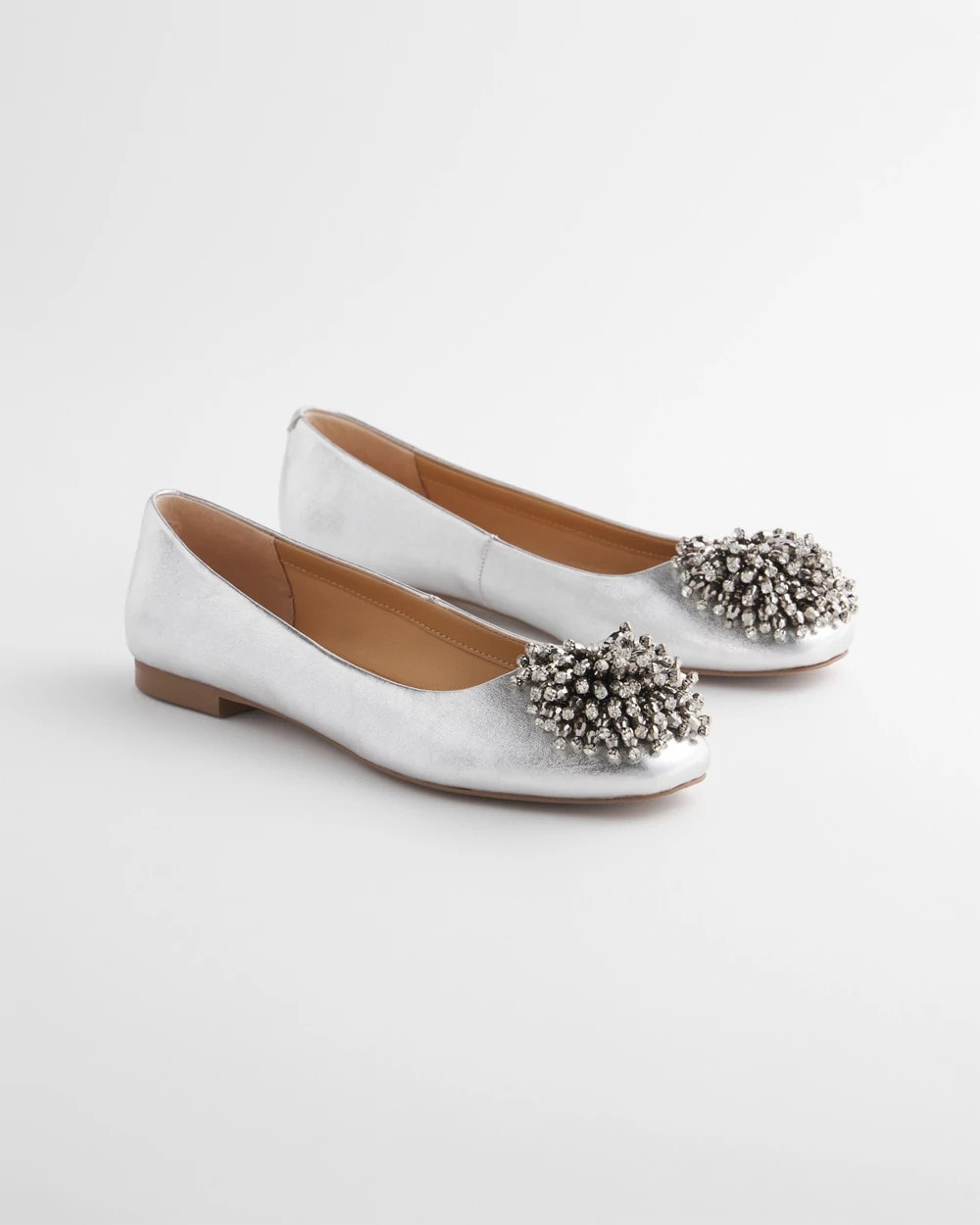 Chico's Omega Beaded Ballet Flats