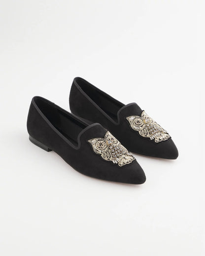 Chico's Black Microsuede Loafers