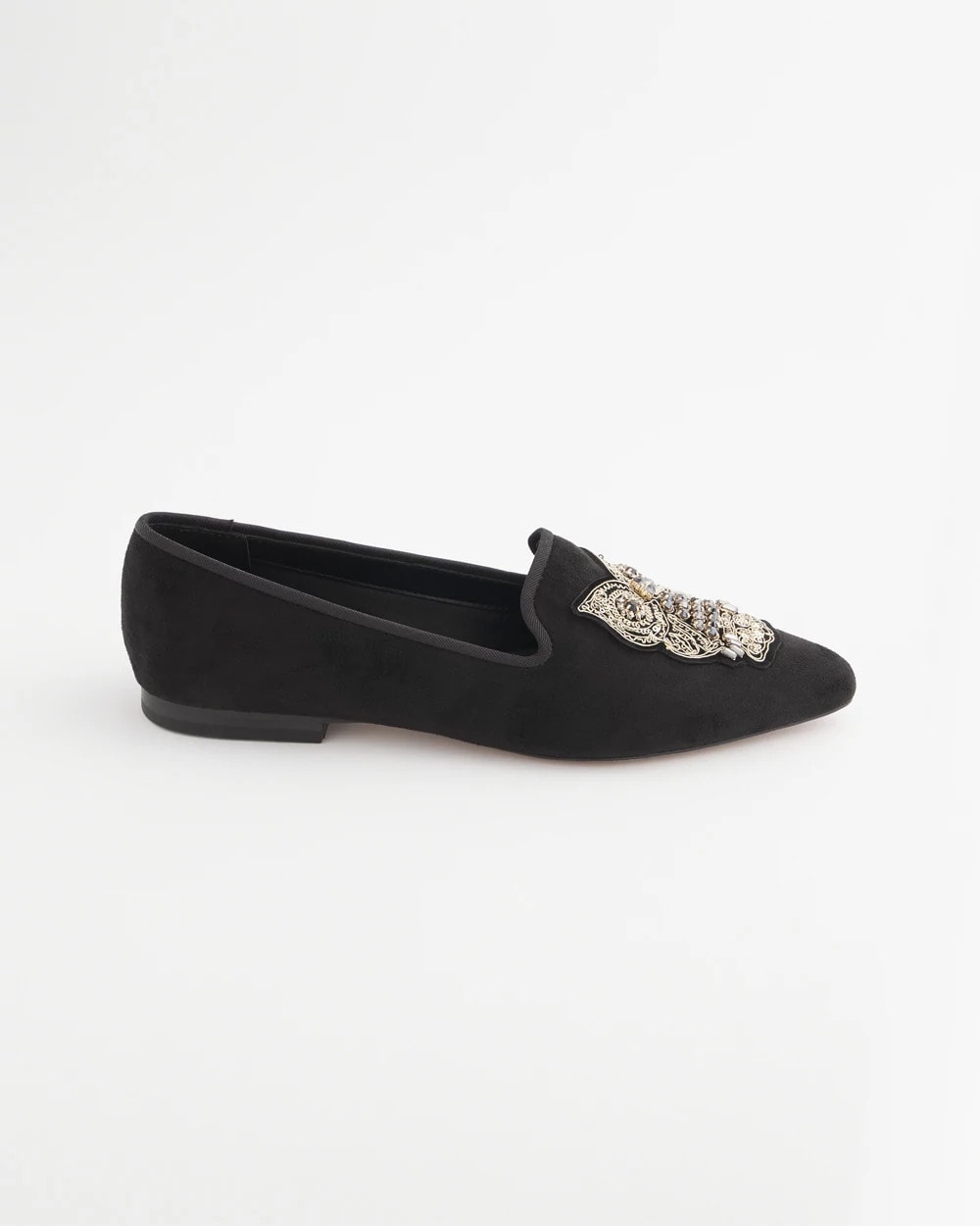 Chico's Black Microsuede Loafers