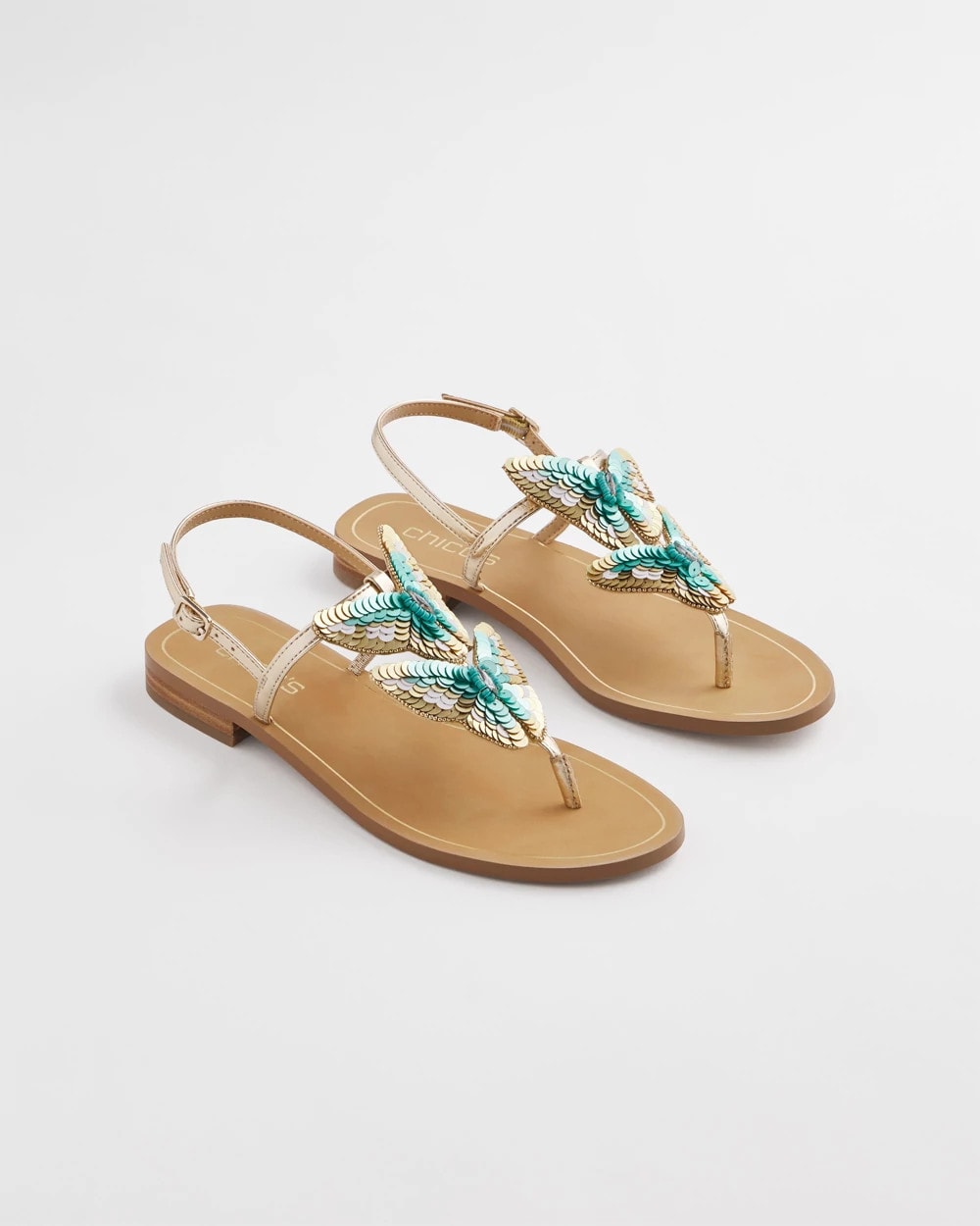 Chico's Butterfly T-Strap Sandal