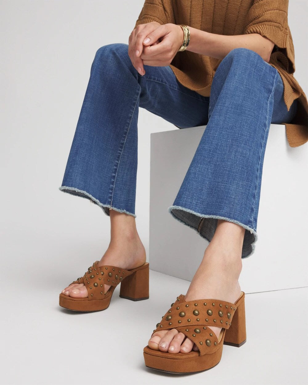 Chico's Vale Western Suede Block Heels