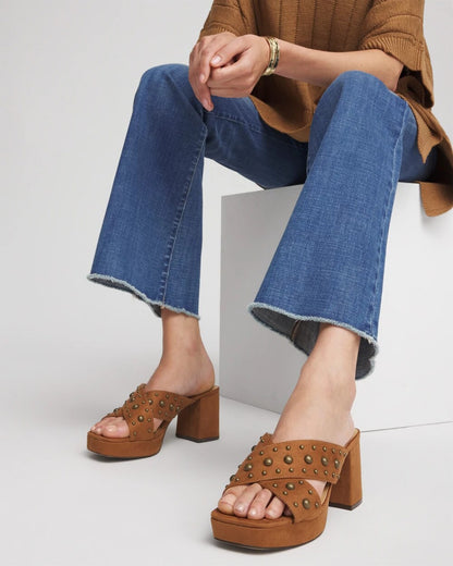 Chico's Vale Western Suede Block Heels