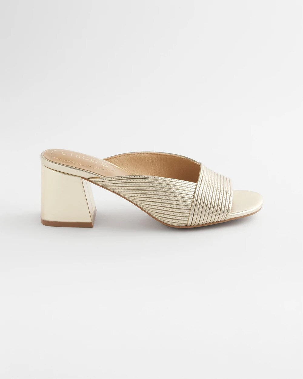 Chico's Vinia Metallic Rope Block Heels