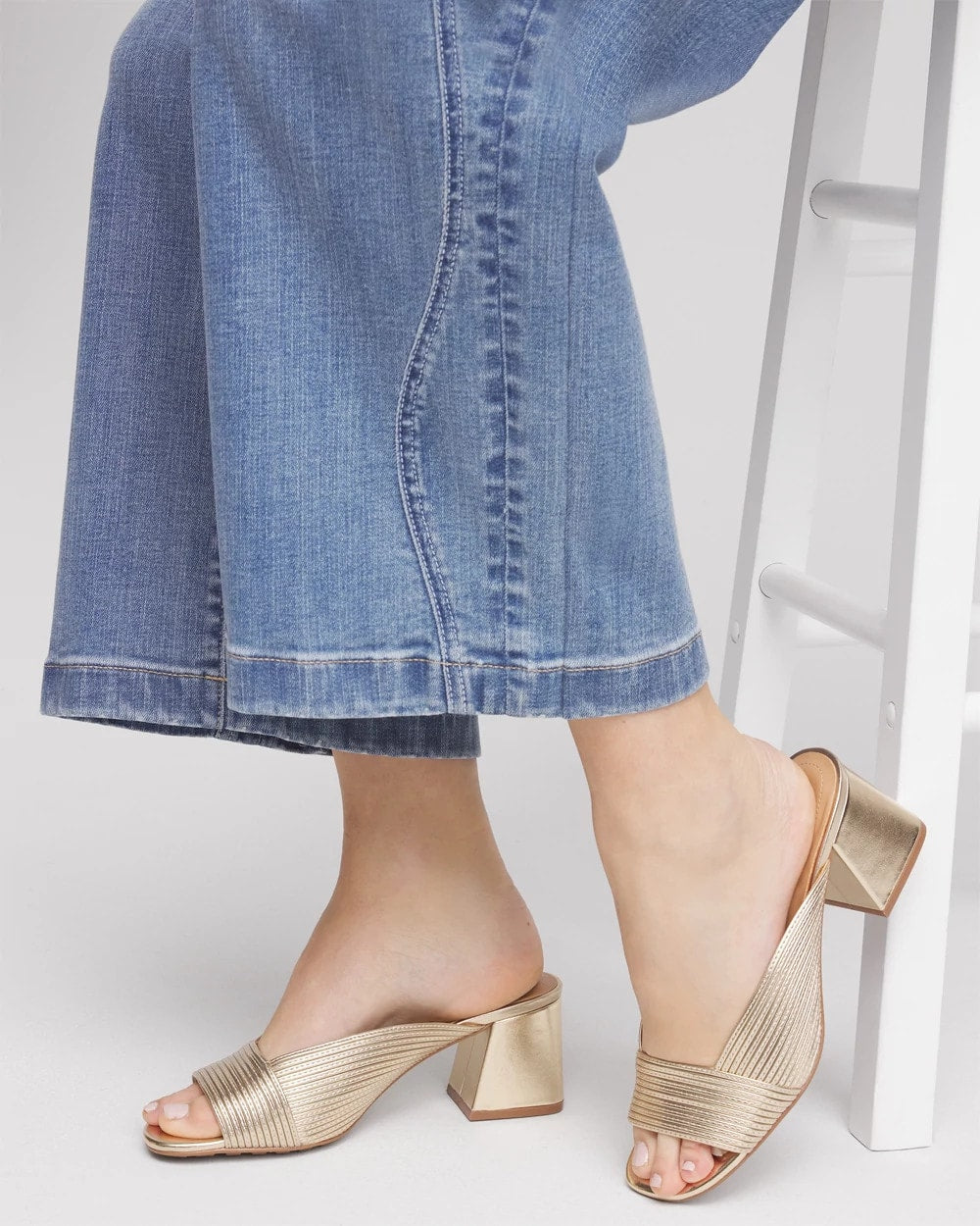 Chico's Vinia Metallic Rope Block Heels