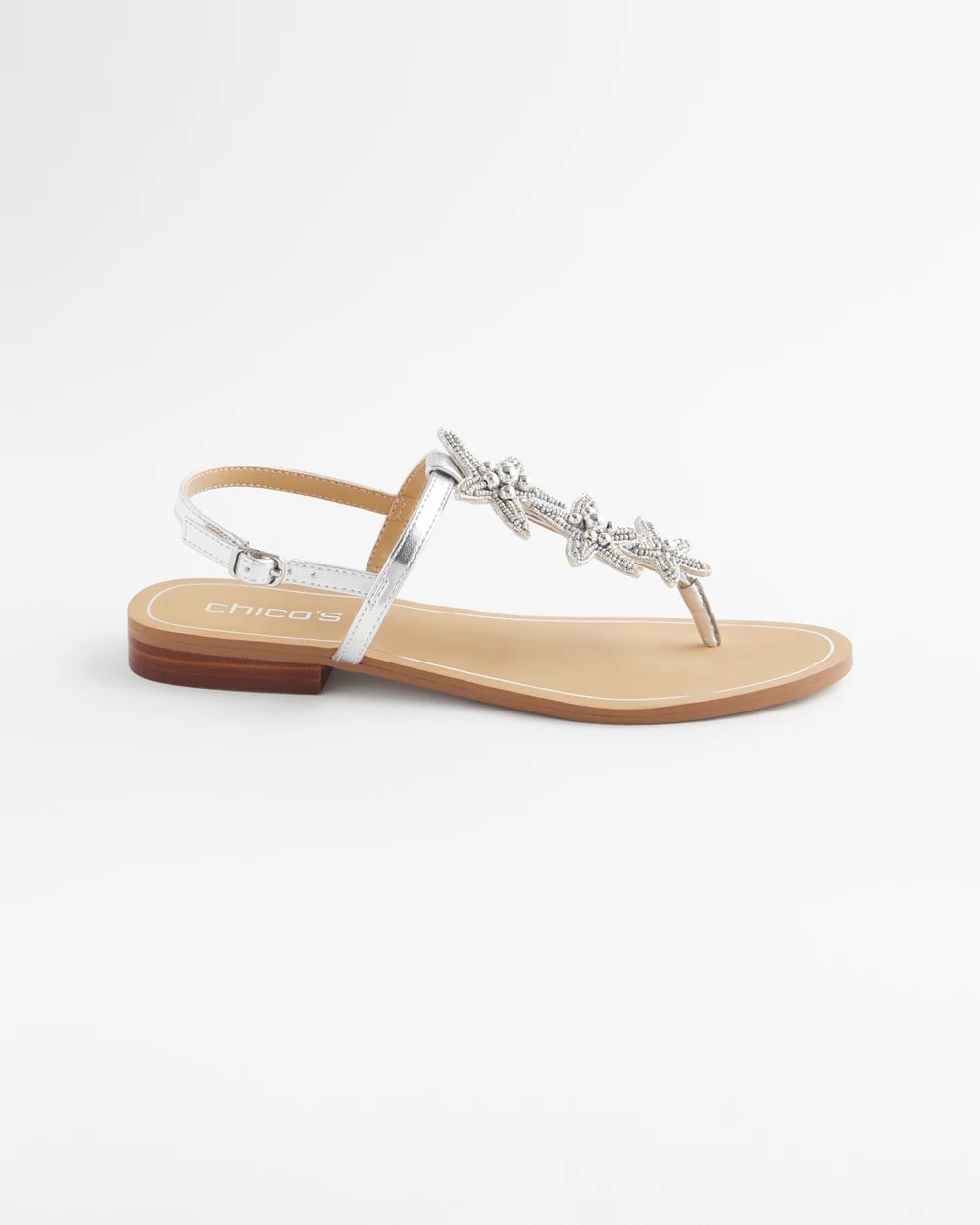 Chico's Beach Starfish T-Strap Sandals