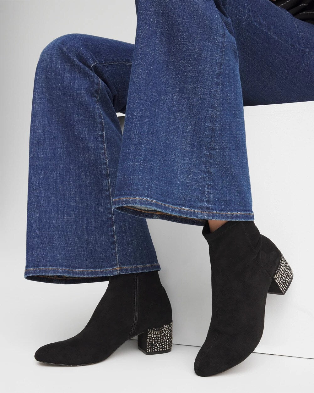 Chico's Embellished Destiny Art Deco Boot Heels
