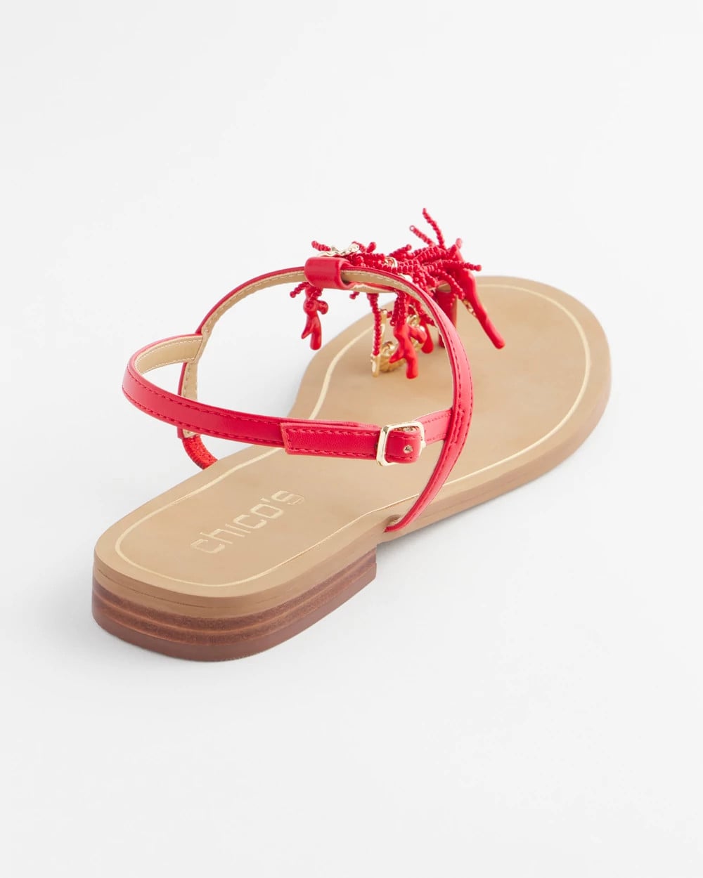 Chico's Coral Beach T-Strap Sandals
