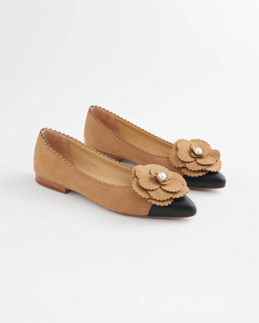 Chico's Microsuede Ballet Flats