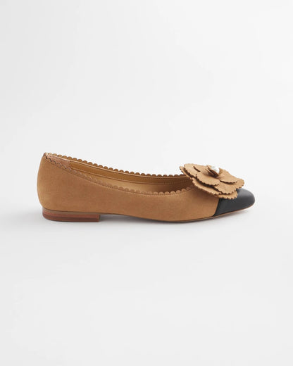 Chico's Microsuede Ballet Flats