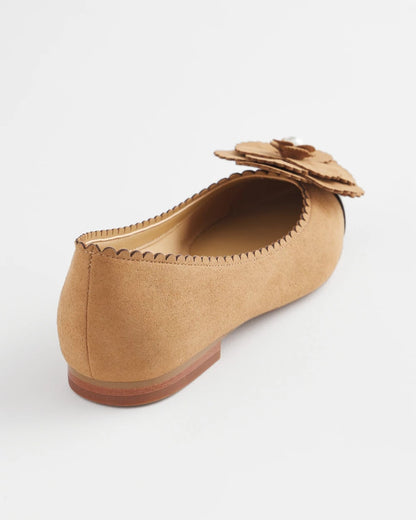 Chico's Microsuede Ballet Flats